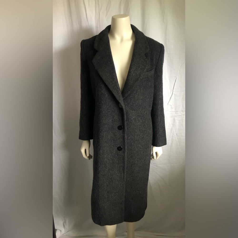 Women's Gray Wool Blend Coat